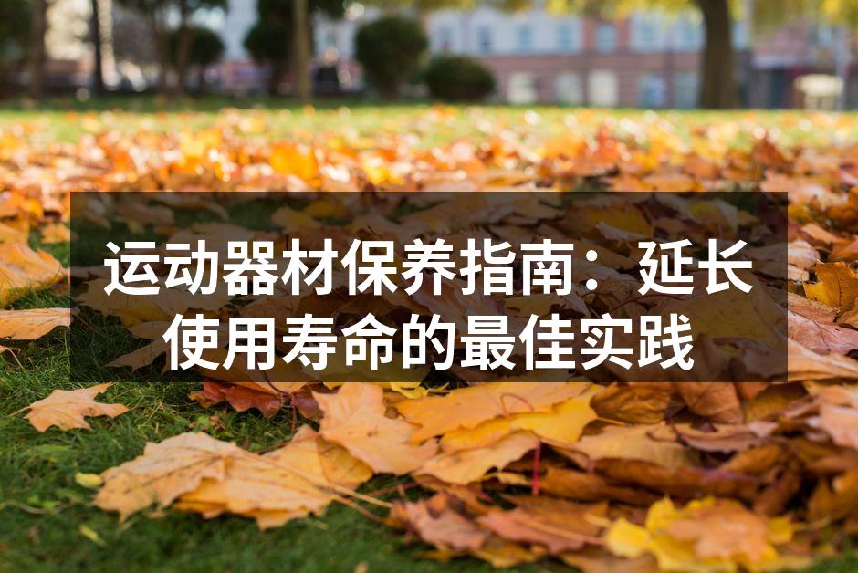 运动器材保养指南：延长使用寿命的最佳实践